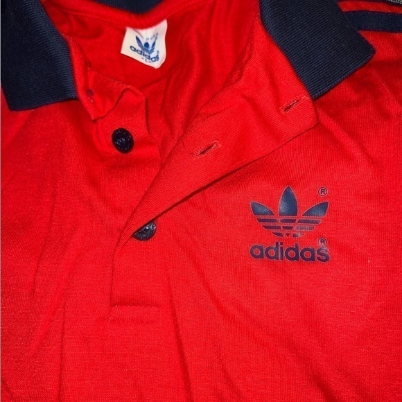 Vintage Adidas long-sleeves T-shirt, L, red. From 1981! - Picture 5 of 7